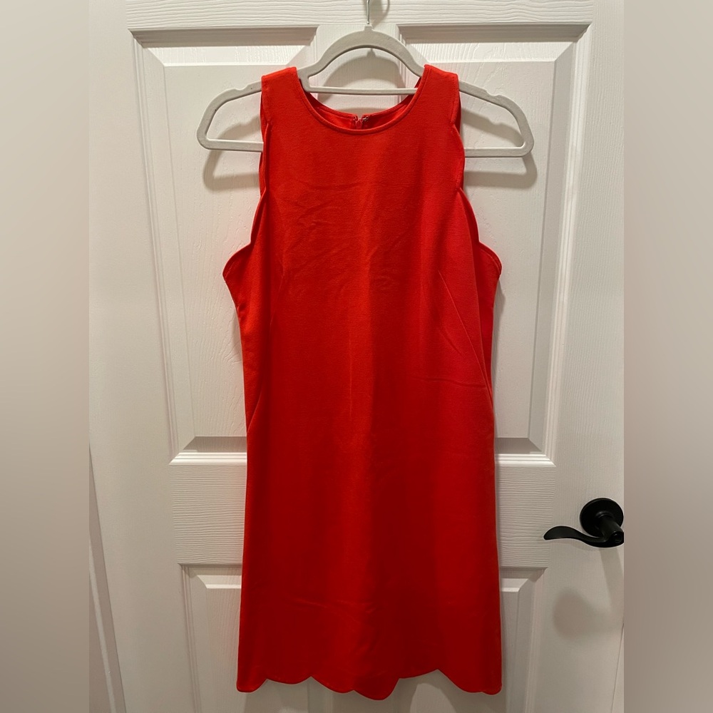 Vince Camuto Vibrant Red-Orange Sleeveless Dress